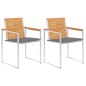 vidaXL Gartenstühle mit Kissen 2 Stk. Massivholz Teak und Stahl vidaXL Gartenstühle mit Kissen 2 Stk. Massivholz Teak und Stahl