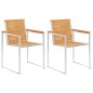 vidaXL Gartenstühle mit Kissen 2 Stk. Massivholz Teak und Stahl vidaXL Gartenstühle mit Kissen 2 Stk. Massivholz Teak und Stahl