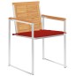 vidaXL Gartenstühle mit Kissen 2 Stk. Massivholz Teak und Stahl vidaXL Gartenstühle mit Kissen 2 Stk. Massivholz Teak und Stahl