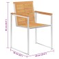 vidaXL Gartenstühle mit Kissen 2 Stk. Massivholz Teak und Stahl vidaXL Gartenstühle mit Kissen 2 Stk. Massivholz Teak und Stahl