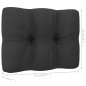 10-tlg. Garten-Lounge-Set mit Kissen Schwarz Massivholz Kiefer 10-tlg. Garten-Lounge-Set mit Kissen Schwarz Massivholz Kiefer
