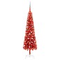 Weihnachtsbaum Schlank mit LEDs & Kugeln Rot 210 cm Weihnachtsbaum Schlank mit LEDs & Kugeln Rot 210 cm