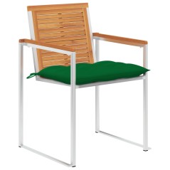 vidaXL Gartenstühle 4 Stk. mit Kissen Massivholz Akazie  