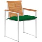 vidaXL Gartenstühle 4 Stk. mit Kissen Massivholz Akazie vidaXL Gartenstühle 4 Stk. mit Kissen Massivholz Akazie
