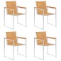 vidaXL Gartenstühle 4 Stk. mit Kissen Massivholz Teak vidaXL Gartenstühle 4 Stk. mit Kissen Massivholz Teak
