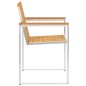 vidaXL Gartenstühle 4 Stk. mit Kissen Massivholz Teak vidaXL Gartenstühle 4 Stk. mit Kissen Massivholz Teak