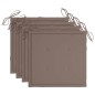 vidaXL Gartenstühle 4 Stk. mit Kissen Massivholz Teak vidaXL Gartenstühle 4 Stk. mit Kissen Massivholz Teak