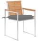 vidaXL Gartenstühle 6 Stk. mit Kissen Massivholz Teak vidaXL Gartenstühle 6 Stk. mit Kissen Massivholz Teak