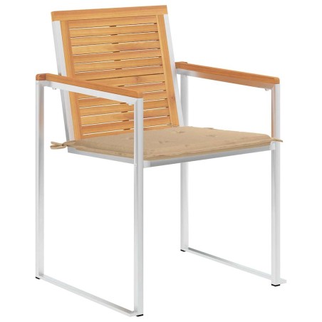 vidaXL Gartenstühle 8 Stk. mit Kissen Massivholz Teak
