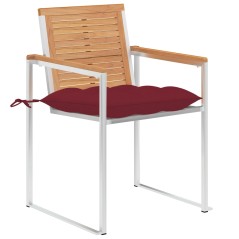 vidaXL Gartenstühle 8 Stk. mit Kissen Massivholz Teak