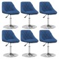vidaXL Esszimmerstühle 6 Stk. Drehbar Blau Samt vidaXL Esszimmerstühle 6 Stk. Drehbar Blau Samt