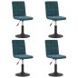 vidaXL Esszimmerstühle 4 Stk. Drehbar Blau Samt vidaXL Esszimmerstühle 4 Stk. Drehbar Blau Samt