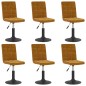 vidaXL Esszimmerstühle 6 Stk. Drehbar Braun Samt vidaXL Esszimmerstühle 6 Stk. Drehbar Braun Samt
