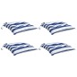 vidaXL Stuhlkissen 4 Stk. Blau & Weiß Gestreift 40x40x7 cm Stoff vidaXL Stuhlkissen 4 Stk. Blau & Weiß Gestreift 40x40x7 cm Stoff