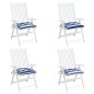 vidaXL Stuhlkissen 4 Stk. Blau & Weiß Gestreift 40x40x7 cm Stoff vidaXL Stuhlkissen 4 Stk. Blau & Weiß Gestreift 40x40x7 cm Stoff