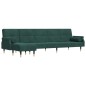 vidaXL Schlafsofa in L-Form Dunkelgrün 271x140x70 cm Samt vidaXL Schlafsofa in L-Form Dunkelgrün 271x140x70 cm Samt