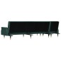 vidaXL Schlafsofa in L-Form Dunkelgrün 271x140x70 cm Samt vidaXL Schlafsofa in L-Form Dunkelgrün 271x140x70 cm Samt