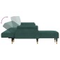 vidaXL Schlafsofa in L-Form Dunkelgrün 271x140x70 cm Samt vidaXL Schlafsofa in L-Form Dunkelgrün 271x140x70 cm Samt