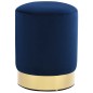 vidaXL Hocker Blau und Golden Samt vidaXL Hocker Blau und Golden Samt