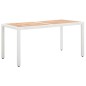 vidaXL 7-tlg. Garten-Essgruppe Poly Rattan Weiß vidaXL 7-tlg. Garten-Essgruppe Poly Rattan Weiß