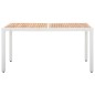vidaXL 7-tlg. Garten-Essgruppe Poly Rattan Weiß vidaXL 7-tlg. Garten-Essgruppe Poly Rattan Weiß