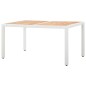 vidaXL 7-tlg. Garten-Essgruppe Poly Rattan Weiß vidaXL 7-tlg. Garten-Essgruppe Poly Rattan Weiß