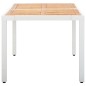 vidaXL 7-tlg. Garten-Essgruppe Poly Rattan Weiß vidaXL 7-tlg. Garten-Essgruppe Poly Rattan Weiß