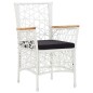 vidaXL 7-tlg. Garten-Essgruppe Poly Rattan Weiß vidaXL 7-tlg. Garten-Essgruppe Poly Rattan Weiß