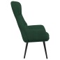 vidaXL Relaxsessel mit Hocker Dunkelgrün Stoff vidaXL Relaxsessel mit Hocker Dunkelgrün Stoff