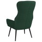 vidaXL Relaxsessel mit Hocker Dunkelgrün Stoff vidaXL Relaxsessel mit Hocker Dunkelgrün Stoff