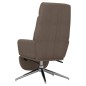 vidaXL Relaxsessel mit Fußteil Taupe Stoff vidaXL Relaxsessel mit Fußteil Taupe Stoff