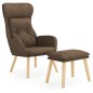 vidaXL Relaxsessel mit Hocker Braun Stoff vidaXL Relaxsessel mit Hocker Braun Stoff