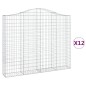 vidaXL Gabionen mit Hochbogen 12 Stk 200x30x160/180cm Verzinktes Eisen vidaXL Gabionen mit Hochbogen 12 Stk 200x30x160/180cm Verzinktes Eisen