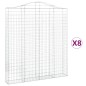 vidaXL Gabionen mit Hochbogen 8 Stk. 200x30x220/240cm Verzinktes Eisen vidaXL Gabionen mit Hochbogen 8 Stk. 200x30x220/240cm Verzinktes Eisen