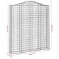 vidaXL Gabionen mit Hochbogen 8 Stk. 200x30x220/240cm Verzinktes Eisen vidaXL Gabionen mit Hochbogen 8 Stk. 200x30x220/240cm Verzinktes Eisen