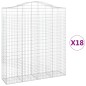 vidaXL Gabionen mit Hochbogen 18Stk. 200x50x220/240cm Verzinktes Eisen vidaXL Gabionen mit Hochbogen 18Stk. 200x50x220/240cm Verzinktes Eisen