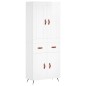 vidaXL Highboard Hochglanz-Weiß 69,5x34x180 cm Holzwerkstoff vidaXL Highboard Hochglanz-Weiß 69,5x34x180 cm Holzwerkstoff