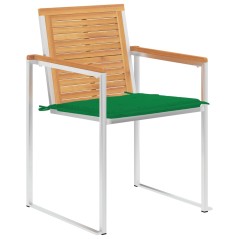 vidaXL Gartenstühle 8 Stk. mit Kissen Massivholz Teak
