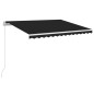 vidaXL Markise Manuell Einziehbar mit LED 350x250 cm Anthrazit vidaXL Markise Manuell Einziehbar mit LED 350x250 cm Anthrazit