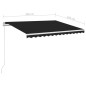 vidaXL Markise Manuell Einziehbar mit LED 350x250 cm Anthrazit vidaXL Markise Manuell Einziehbar mit LED 350x250 cm Anthrazit
