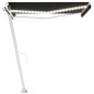 vidaXL Markise Manuell Einziehbar mit LED 350x250 cm Anthrazit vidaXL Markise Manuell Einziehbar mit LED 350x250 cm Anthrazit