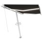 vidaXL Markise Manuell Einziehbar mit LED 350x250 cm Anthrazit vidaXL Markise Manuell Einziehbar mit LED 350x250 cm Anthrazit