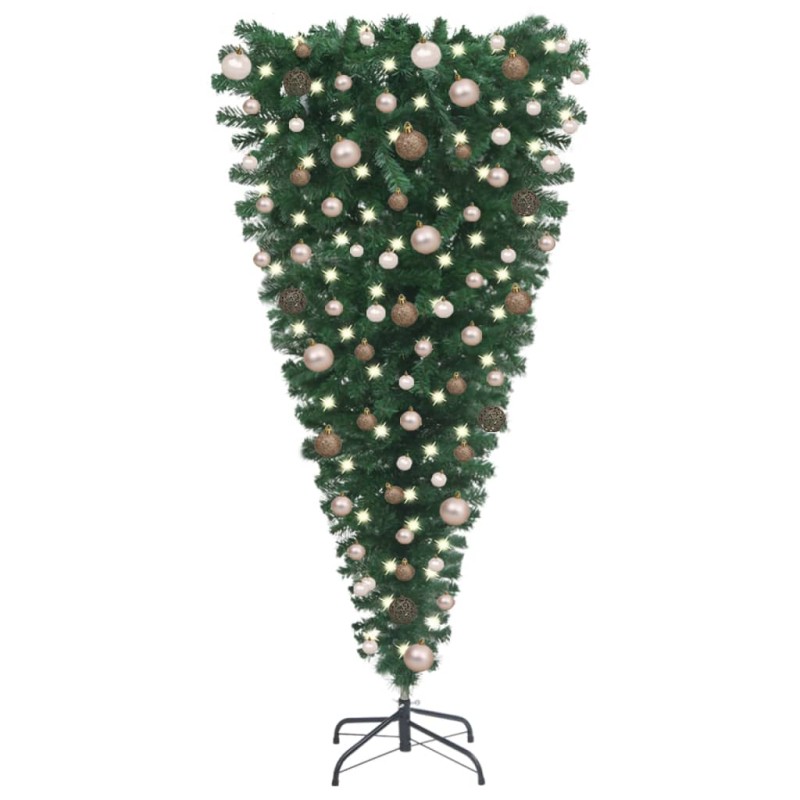 Künstlicher Weihnachtsbaum Kopfüber LEDs & Kugeln 210 cm Künstlicher Weihnachtsbaum Kopfüber LEDs & Kugeln 210 cm