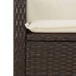 vidaXL 5-tlg. Garten-Essgruppe mit Kissen Braun Poly Rattan vidaXL 5-tlg. Garten-Essgruppe mit Kissen Braun Poly Rattan