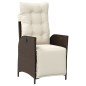 vidaXL 7-tlg. Garten-Essgruppe mit Kissen Braun Poly Rattan vidaXL 7-tlg. Garten-Essgruppe mit Kissen Braun Poly Rattan
