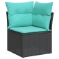 vidaXL 7-tlg. Garten-Sofagarnitur mit Kissen Schwarz Poly Rattan vidaXL 7-tlg. Garten-Sofagarnitur mit Kissen Schwarz Poly Rattan