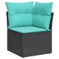vidaXL 10-tlg. Garten-Sofagarnitur mit Kissen Schwarz Poly Rattan vidaXL 10-tlg. Garten-Sofagarnitur mit Kissen Schwarz Poly Rattan