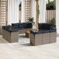 vidaXL 13-tlg. Garten-Sofagarnitur mit Kissen Grau Poly Rattan vidaXL 13-tlg. Garten-Sofagarnitur mit Kissen Grau Poly Rattan
