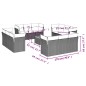 vidaXL 13-tlg. Garten-Sofagarnitur mit Kissen Grau Poly Rattan vidaXL 13-tlg. Garten-Sofagarnitur mit Kissen Grau Poly Rattan