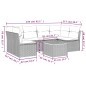 vidaXL 7-tlg. Garten-Sofagarnitur mit Kissen Grau Poly Rattan vidaXL 7-tlg. Garten-Sofagarnitur mit Kissen Grau Poly Rattan